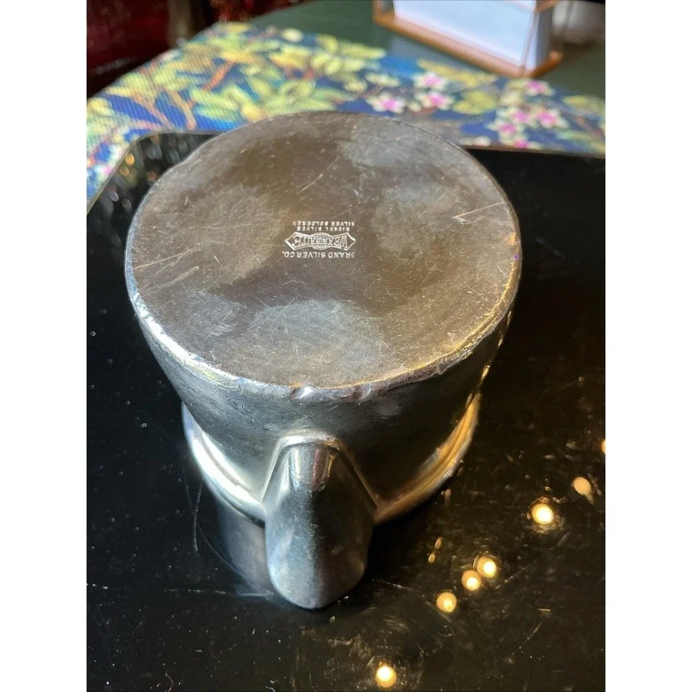 Vintage United Airlines Silver‎ Plated Creamer Pot Grand Silver Co.